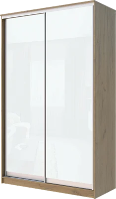картинка 2-х дверный шкаф-купе с цветной пленкой Белый №10 2200 1682 420 от магазина КУПИ КУПЕ